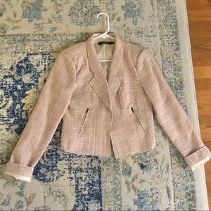 Ark & Co Pink & Cream Tweed Blazer